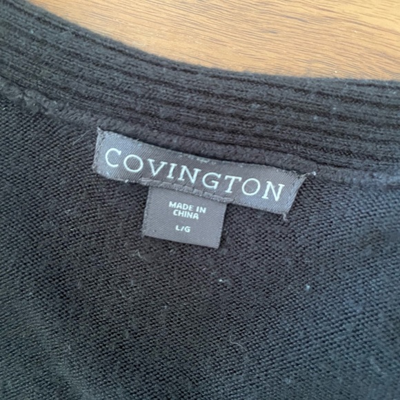 Covington Black Ruffled Cardigan - Picture 3 of 4